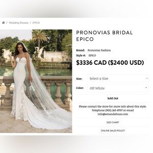Pronovias Epico Gown in Off White